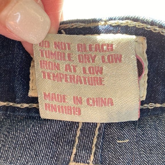 Elite Womens Blue Denim Biker Studded Straight Leg Punk Mid-Rise Jeans Size 7/8 - Picture 4 of 9